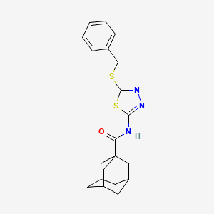 molecular formula C20H23N3OS2 B2666171 N-(5-benzylsulfanyl-1,3,4-thiadiazol-2-yl)adamantane-1-carboxamide CAS No. 393572-99-1