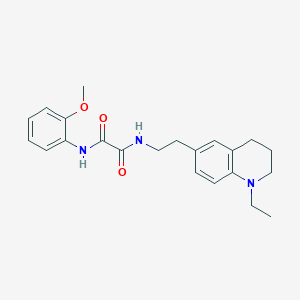 molecular formula C22H27N3O3 B2666179 N-[2-(1-ethyl-1,2,3,4-tetrahydroquinolin-6-yl)ethyl]-N'-(2-methoxyphenyl)ethanediamide CAS No. 955531-68-7