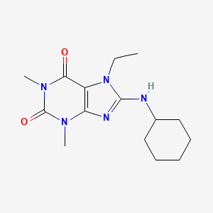 molecular formula C15H23N5O2 B2666217 8-(cyclohexylamino)-7-ethyl-1,3-dimethyl-1H-purine-2,6(3H,7H)-dione CAS No. 333752-16-2