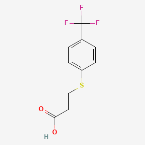 molecular formula C10H9F3O2S B2666233 3-{[4-(Trifluoromethyl)phenyl]sulfanyl}propanoic acid CAS No. 19372-88-4