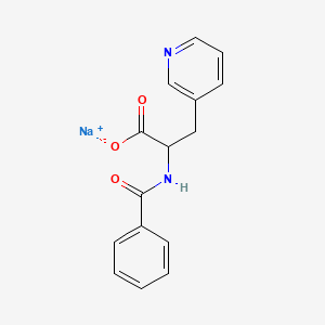 molecular formula C15H13N2NaO3 B2666254 Sodium 2-(phenylformamido)-3-(pyridin-3-yl)propanoate CAS No. 2219370-62-2