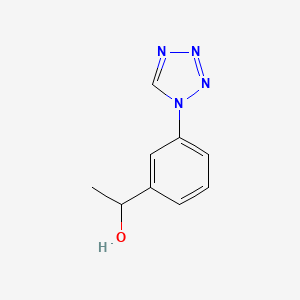 molecular formula C9H10N4O B2666321 1-[3-(1H-tetrazol-1-yl)phenyl]ethanol CAS No. 926189-43-7