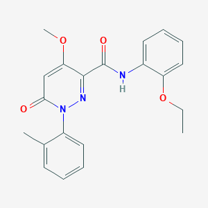 molecular formula C21H21N3O4 B2666344 N-(2-ethoxyphenyl)-4-methoxy-1-(2-methylphenyl)-6-oxo-1,6-dihydropyridazine-3-carboxamide CAS No. 1002255-29-9