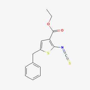 molecular formula C15H13NO2S2 B2666353 Ethyl 5-benzyl-2-isothiocyanatothiophene-3-carboxylate CAS No. 861239-51-2