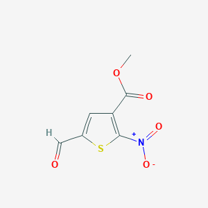 molecular formula C7H5NO5S B2666386 Methyl 5-formyl-2-nitrothiophene-3-carboxylate CAS No. 2248374-80-1