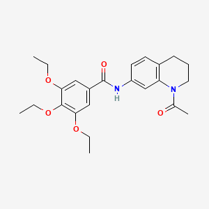 molecular formula C24H30N2O5 B2666400 N-(1-acetyl-1,2,3,4-tetrahydroquinolin-7-yl)-3,4,5-triethoxybenzamide CAS No. 898438-95-4