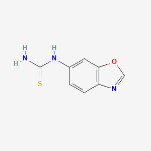 molecular formula C8H7N3OS B2666418 N-(1,3-benzoxazol-6-yl)thiourea CAS No. 861208-82-4