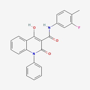 molecular formula C23H17FN2O3 B2666425 N-(3-fluoro-4-methylphenyl)-4-hydroxy-2-oxo-1-phenyl-1,2-dihydroquinoline-3-carboxamide CAS No. 1040645-45-1
