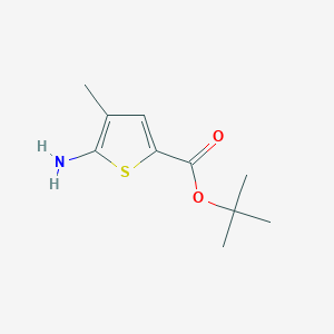 molecular formula C10H15NO2S B2666447 Tert-butyl 5-amino-4-methylthiophene-2-carboxylate CAS No. 2248364-91-0