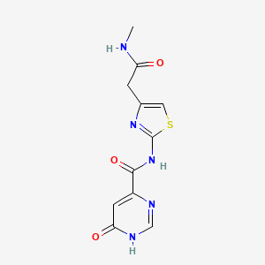 6-hydroxy-N-(4-(2-(methylamino)-2-oxoethyl)thiazol-2-yl)pyrimidine-4-carboxamide