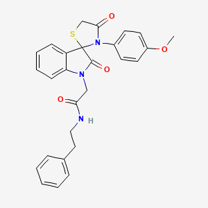 2-(3'-(4-methoxyphenyl)-2,4'-dioxospiro[indoline-3,2'-thiazolidin]-1-yl)-N-phenethylacetamide
