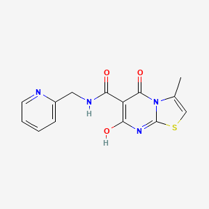 7-hydroxy-3-methyl-5-oxo-N-(pyridin-2-ylmethyl)-5H-thiazolo[3,2-a]pyrimidine-6-carboxamide