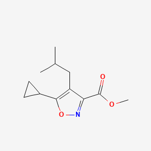 Methyl 5-cyclopropyl-4-(2-methylpropyl)-1,2-oxazole-3-carboxylate