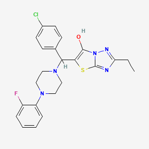 5-((4-Chlorophenyl)(4-(2-fluorophenyl)piperazin-1-yl)methyl)-2-ethylthiazolo[3,2-b][1,2,4]triazol-6-ol