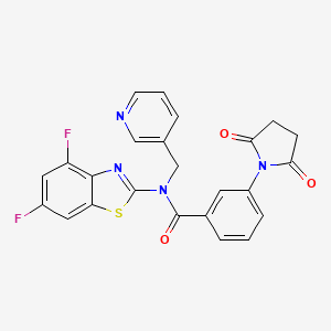 N-(4,6-difluorobenzo[d]thiazol-2-yl)-3-(2,5-dioxopyrrolidin-1-yl)-N-(pyridin-3-ylmethyl)benzamide