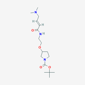 Tert-butyl 3-[2-[[(E)-4-(dimethylamino)but-2-enoyl]amino]ethoxy]pyrrolidine-1-carboxylate