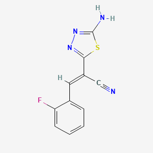 2-(5-Amino-1,3,4-thiadiazol-2-yl)-3-(2-fluorophenyl)acrylonitrile