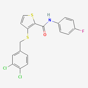 3-((3,4-Dichlorobenzyl)sulfanyl)-N-(4-fluorophenyl)-2-thiophenecarboxamide