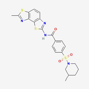4-(3-methylpiperidin-1-yl)sulfonyl-N-(7-methyl-[1,3]thiazolo[5,4-e][1,3]benzothiazol-2-yl)benzamide