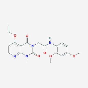 molecular formula C20H22N4O6 B2666536 N-(2,4-dimethoxyphenyl)-2-(5-ethoxy-1-methyl-2,4-dioxo-1,2-dihydropyrido[2,3-d]pyrimidin-3(4H)-yl)acetamide CAS No. 1005298-82-7