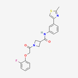 molecular formula C22H20FN3O3S B2666538 1-[2-(2-FLUOROPHENOXY)ACETYL]-N-[3-(2-METHYL-1,3-THIAZOL-4-YL)PHENYL]AZETIDINE-3-CARBOXAMIDE CAS No. 1448066-23-6