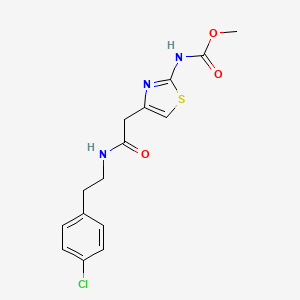 Methyl (4-(2-((4-chlorophenethyl)amino)-2-oxoethyl)thiazol-2-yl)carbamate
