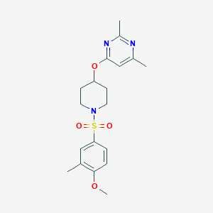 4-((1-((4-Methoxy-3-methylphenyl)sulfonyl)piperidin-4-yl)oxy)-2,6-dimethylpyrimidine