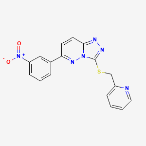 6-(3-Nitrophenyl)-3-(2-pyridinylmethylthio)-[1,2,4]triazolo[4,3-b]pyridazine