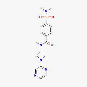 molecular formula C17H21N5O3S B2666556 4-(dimethylsulfamoyl)-N-methyl-N-[1-(pyrazin-2-yl)azetidin-3-yl]benzamide CAS No. 2379986-07-7