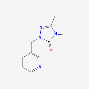 molecular formula C10H12N4O B2666584 3,4-dimethyl-1-[(pyridin-3-yl)methyl]-4,5-dihydro-1H-1,2,4-triazol-5-one CAS No. 2003675-87-2