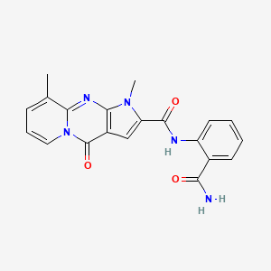 N-(2-carbamoylphenyl)-1,9-dimethyl-4-oxo-1,4-dihydropyrido[1,2-a]pyrrolo[2,3-d]pyrimidine-2-carboxamide
