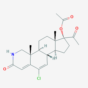 molecular formula C22H28ClNO4 B026666 2-Azachlormadinone acetate CAS No. 105165-23-9