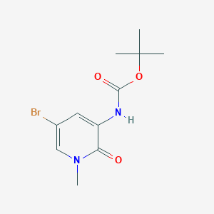 molecular formula C11H15BrN2O3 B2666606 Tert-butyl 5-bromo-1-methyl-2-oxo-1,2-dihydropyridin-3-ylcarbamate CAS No. 1706749-88-3