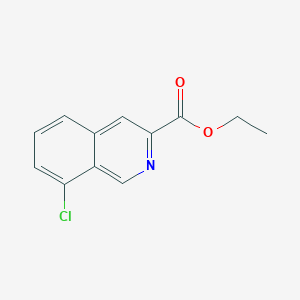 molecular formula C12H10ClNO2 B2666630 Ethyl 8-chloroisoquinoline-3-carboxylate CAS No. 1823552-79-9