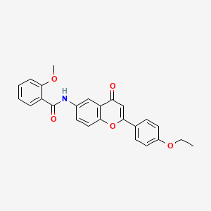 molecular formula C25H21NO5 B2666633 N-[2-(4-ethoxyphenyl)-4-oxo-4H-chromen-6-yl]-2-methoxybenzamide CAS No. 923113-87-5