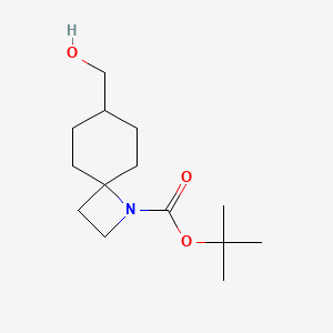 molecular formula C14H25NO3 B2666651 Tert-butyl 7-(hydroxymethyl)-1-azaspiro[3.5]nonane-1-carboxylate CAS No. 2413883-70-0