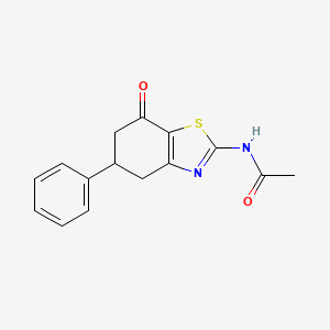 molecular formula C15H14N2O2S B2666660 N-(7-oxo-5-phenyl-4,5,6,7-tetrahydro-1,3-benzothiazol-2-yl)acetamide CAS No. 334506-32-0