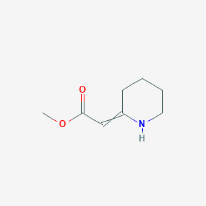molecular formula C8H13NO2 B2666664 Methyl (piperidin-2-ylidene)acetate CAS No. 113789-98-3