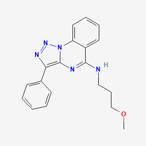 molecular formula C19H19N5O B2666670 N-(3-methoxypropyl)-3-phenyl-[1,2,3]triazolo[1,5-a]quinazolin-5-amine CAS No. 866345-50-8