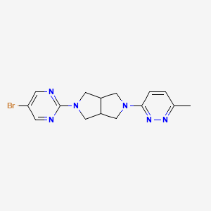 molecular formula C15H17BrN6 B2666686 5-Bromo-2-[5-(6-methylpyridazin-3-yl)-octahydropyrrolo[3,4-c]pyrrol-2-yl]pyrimidine CAS No. 2415603-93-7