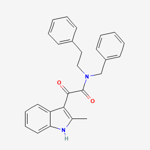 molecular formula C26H24N2O2 B2666699 N-benzyl-2-(2-methyl-1H-indol-3-yl)-2-oxo-N-phenethylacetamide CAS No. 852368-42-4