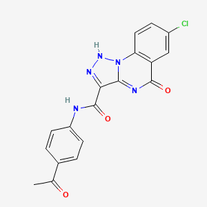 molecular formula C18H12ClN5O3 B2666714 N-(4-acetylphenyl)-7-chloro-5-hydroxy[1,2,3]triazolo[1,5-a]quinazoline-3-carboxamide CAS No. 1040695-97-3