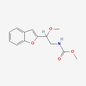 molecular formula C13H15NO4 B2666744 methyl N-[2-(1-benzofuran-2-yl)-2-methoxyethyl]carbamate CAS No. 2034205-26-8