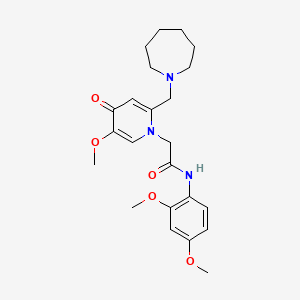 molecular formula C23H31N3O5 B2666749 2-{2-[(azepan-1-yl)methyl]-5-methoxy-4-oxo-1,4-dihydropyridin-1-yl}-N-(2,4-dimethoxyphenyl)acetamide CAS No. 1005307-72-1