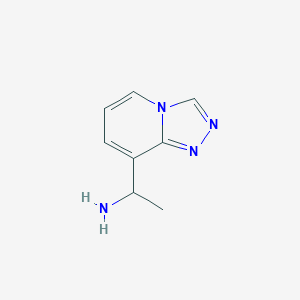 molecular formula C8H10N4 B2666762 1-([1,2,4]Triazolo[4,3-a]pyridin-8-yl)ethanamine CAS No. 1554425-57-8