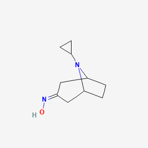 molecular formula C10H16N2O B2666779 N-{8-cyclopropyl-8-azabicyclo[3.2.1]octan-3-ylidene}hydroxylamine CAS No. 1187160-91-3
