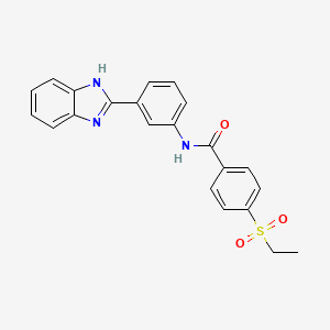 molecular formula C22H19N3O3S B2666804 N-[3-(1H-1,3-benzodiazol-2-yl)phenyl]-4-(ethanesulfonyl)benzamide CAS No. 941959-79-1