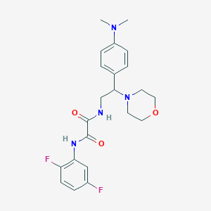 molecular formula C22H26F2N4O3 B2666810 N-(2,5-difluorophenyl)-N'-{2-[4-(dimethylamino)phenyl]-2-(morpholin-4-yl)ethyl}ethanediamide CAS No. 899729-61-4