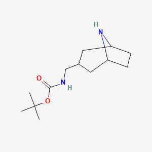 molecular formula C13H24N2O2 B2666823 exo-3-(Boc-aminomethyl)-8-azabicyclo[3.2.1]octane CAS No. 455267-38-6