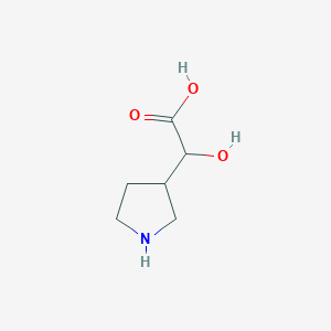 molecular formula C6H11NO3 B2666830 2-Hydroxy-2-(pyrrolidin-3-yl)acetic acid CAS No. 85310-56-1